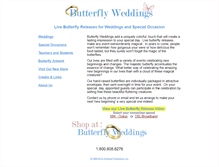Tablet Screenshot of butterflyweddings.com